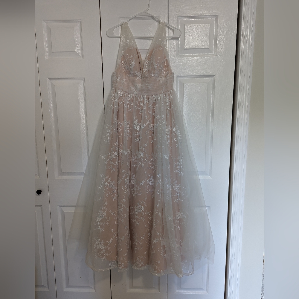 Pink & White Wedding Dress
